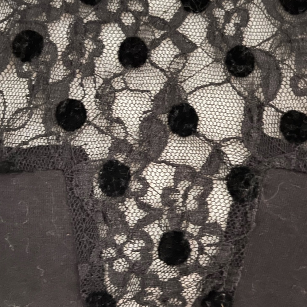 FREE PEOPLE BLACK LACE ABD LYCRA BODYCON DRESS   LARGE - Picture 7 of 11